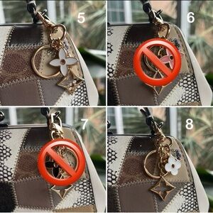 Clover Keychains, Bag Charms - Gold